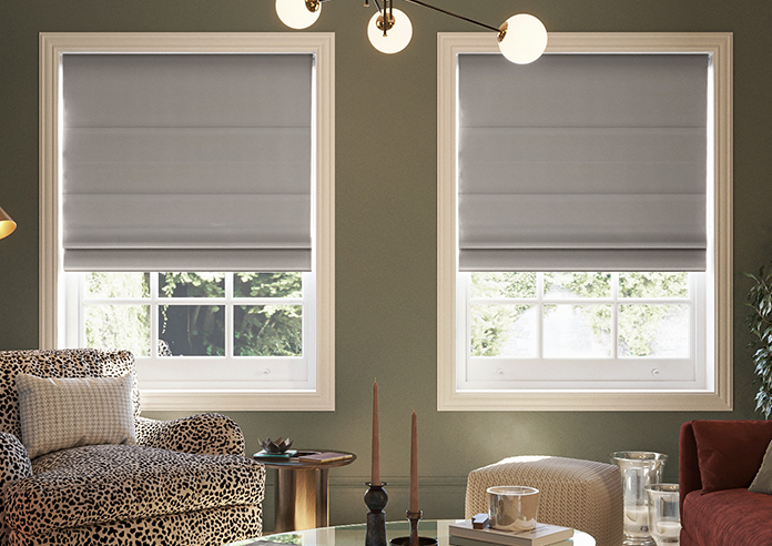 Kyoto Faux Silk, Brun - Motorised Roman Blind - Image 3